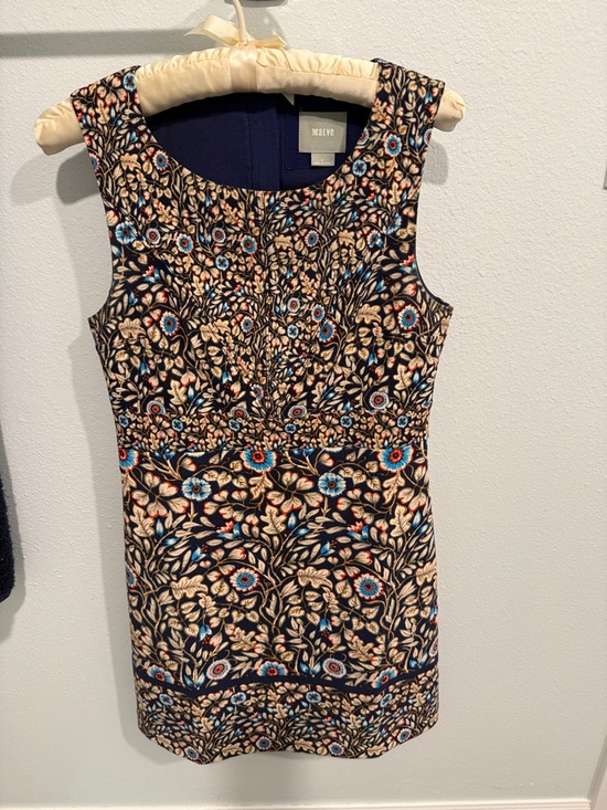 Maeve Dresses & Skirts - Maeve Navy Floral Mini Dress with Cream and Blue Accents